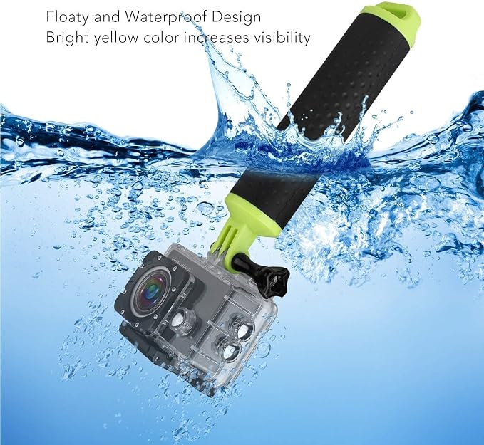 WOLFANG Action Camera Floating Hand Grip Camera Handle Waterproof Monopod Hand - Image 3