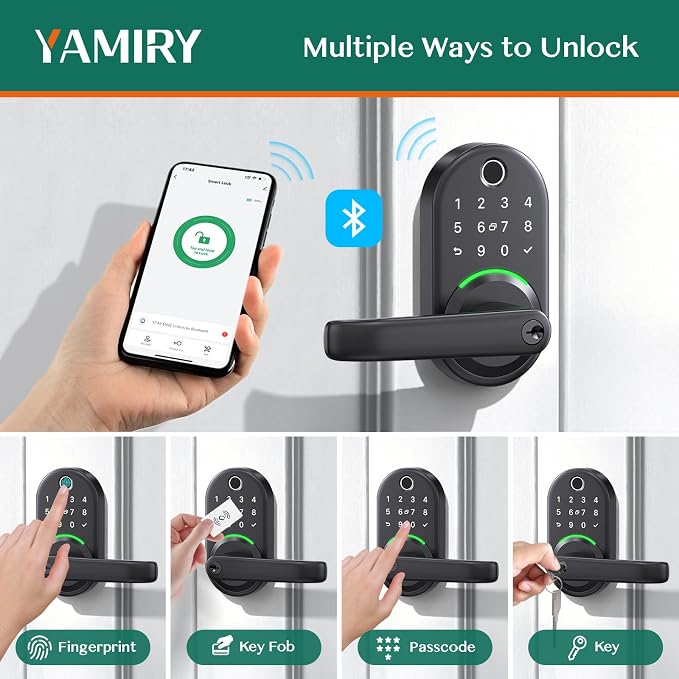 Smart Door Handle Lock with Keypad: Yamiry Fingerprint Smart Knob - Image 2