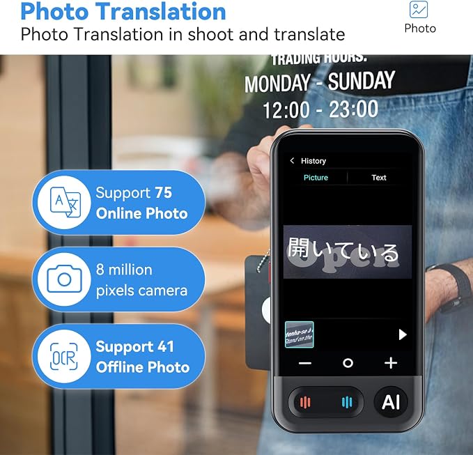 AI Language Translator Device, 2026 Upgraded ChatGPT Two Way Real time - Image 3
