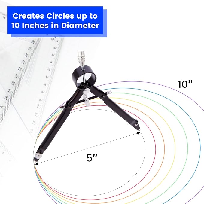 2pcs Compass for Geometry, Professional Drawing Compass, Metal Compass - Image 4