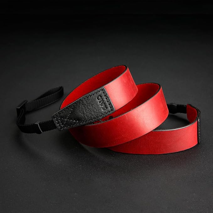 Crazy Horse Leather Camera Strap, Vintage Camera Strap, Adjustable Camera Neck - Image 9