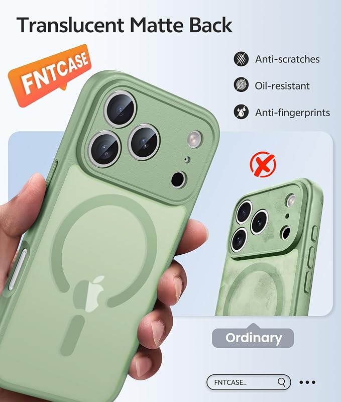 FNTCASE for iPhone 17 Pro Case: Translucent Matte Cases - Image 6