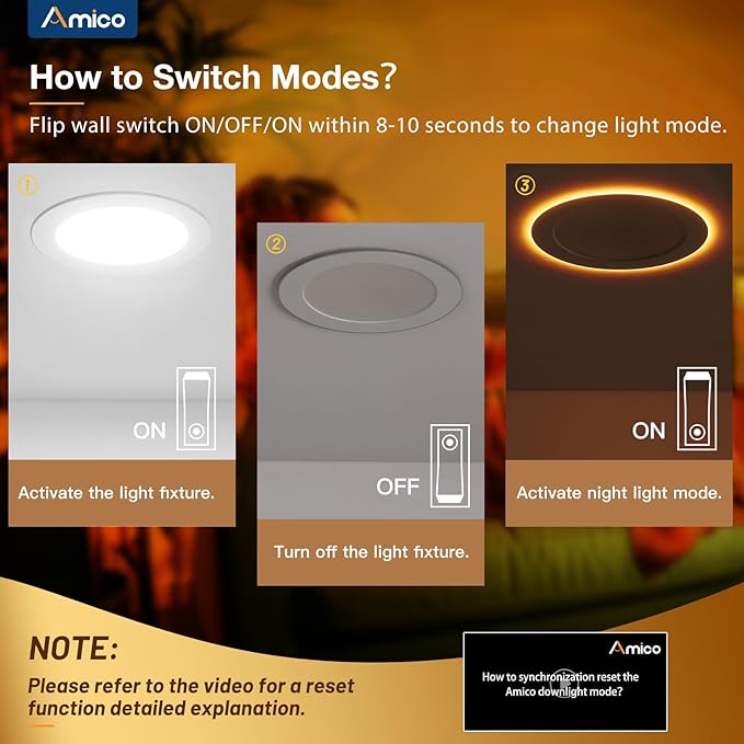 Amico 12 Pack 6 Inch 5CCT LED Recessed Ceiling Light - Image 3