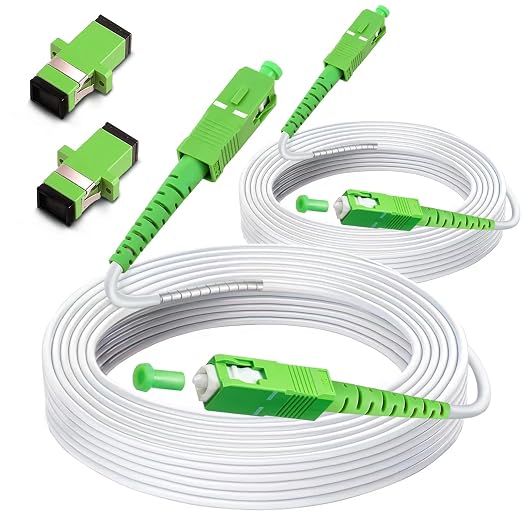 SC/APC to SC/APC Fiber Optic Internet Cable, Armored Single Mode Patch Cable by Bangun