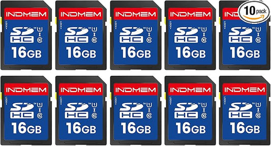 INDMEM SD Card 16GB, High-Speed Secure Digital Cards by READYXIO