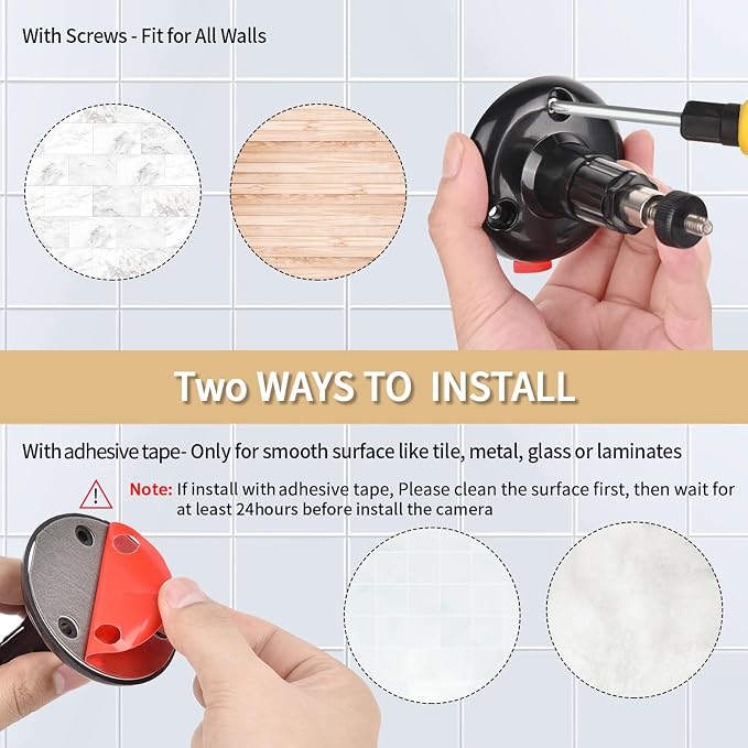 2Pack Adhesive Wall Mount for Ring Stick Up Cam & Ring Outdoor Cam Plus - Image 5