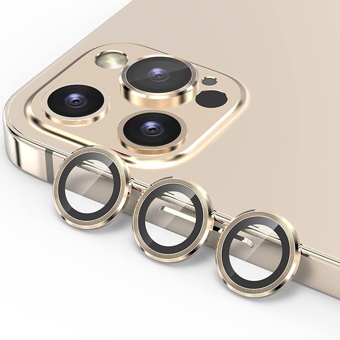 YWXTW Aluminum Alloy Tempered Glass Camera Circle Cover by YWXTW