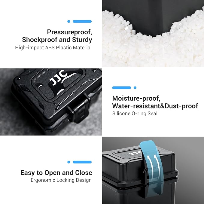 JJC Portable Camera Battery Memory Card Case, Battery Holder Organizer Box - Image 4