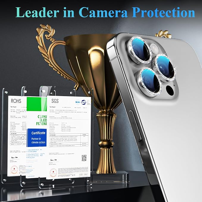 YWXTW Designed for iPhone 16 Pro/iPhone 16 Pro Max Camera Lens Protector Bling - Image 2