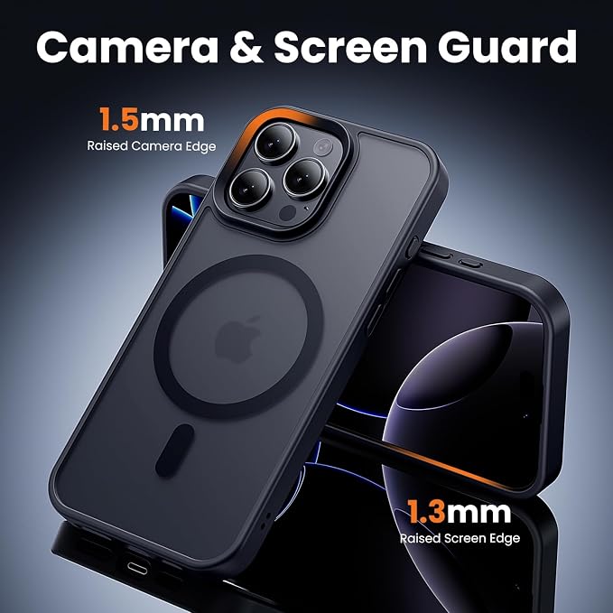 toushion Case for iPhone 16 Pro Matte Black | 3 in 1, - Image 5