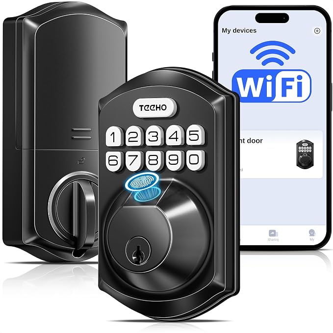 TEEHO TE012W WiFi Smart Lock, Fingerprint Door Lock by TEEHO