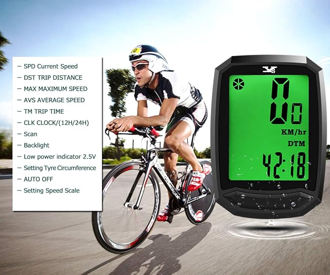 Bicycle Speedometer Waterproof Wireless Cycle Bike Computer Bicycle Odometer - Image 3