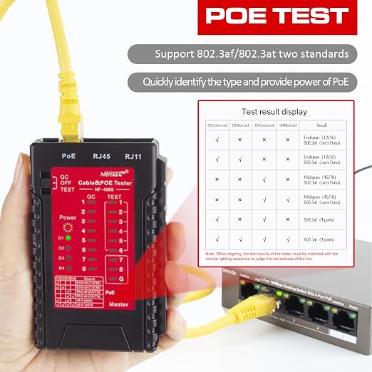 NF468S Network Cable Tester, RJ11 RJ12 RJ45 Ethernet Tester - Image 5