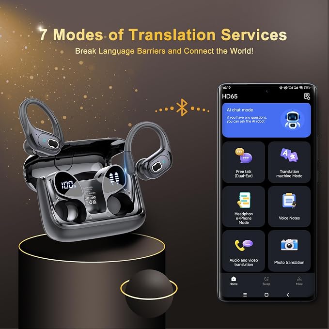 AI Translation Earbuds Real Time, 164 Language Translator Earbud 3-in-1 - Image 2