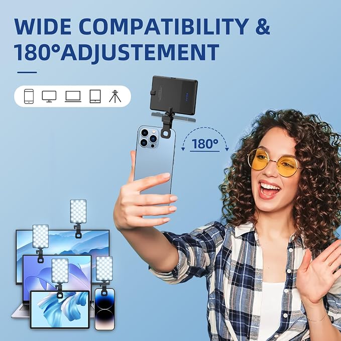 Led Selfie Light, Phone Clip, 3000mAh Rechargeable, Photo Light - Image 5