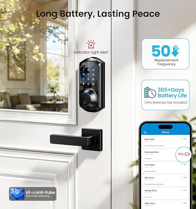 Veise VE07-L Fingerprint App Control Smart Locks - Image 13