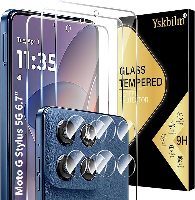 Designed for Motorola Moto G Stylus 5G 2025 Tempered Glass Screen Protector + by Unknown