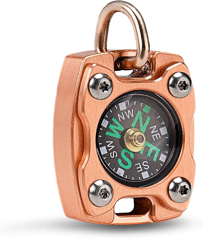 MecArmy Mini Titanium/Brass Compass, Waterproof IPX5 Pocket Compass - Image 9