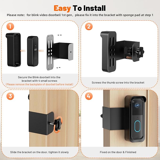 Blink Doorbell Mount, Anti-Theft Doorbell Camera Mount - Image 8