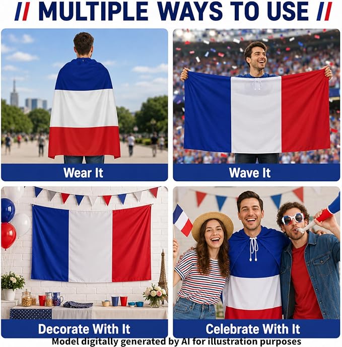 Flag Cape, Wearable Flag Costume, Be Suitable - Image 6