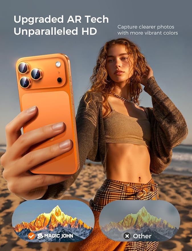 MAGIC JOHN for iPhone 17 Pro Max/17 Pro Camera Lens Protector 9H Aerospace - Image 4