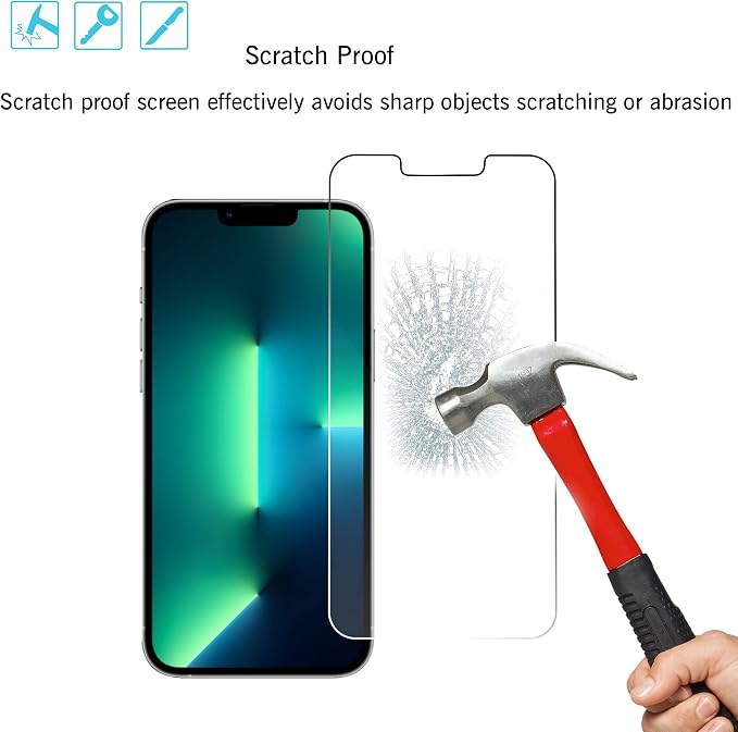 Ailun Screen Protector for iPhone 14 Plus/iPhone 13 Pro Max, 3 Pack Case - Image 3
