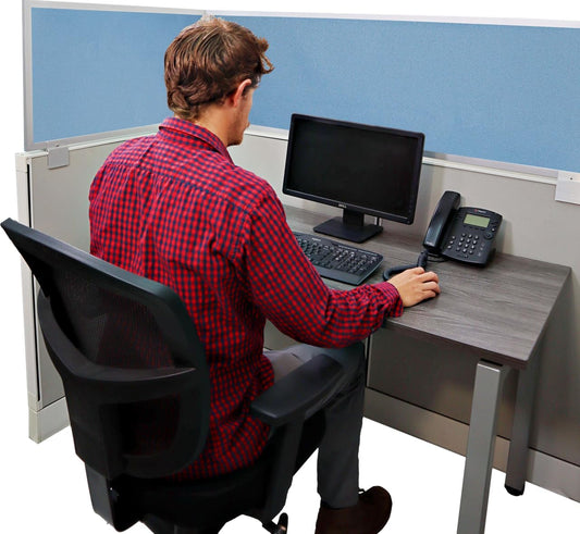 OBEX Acoustical Cubicle Privacy Screen Extender Desk Panel & Office Divider, Add Separation & Block Noise, 24" x 24", Twilight