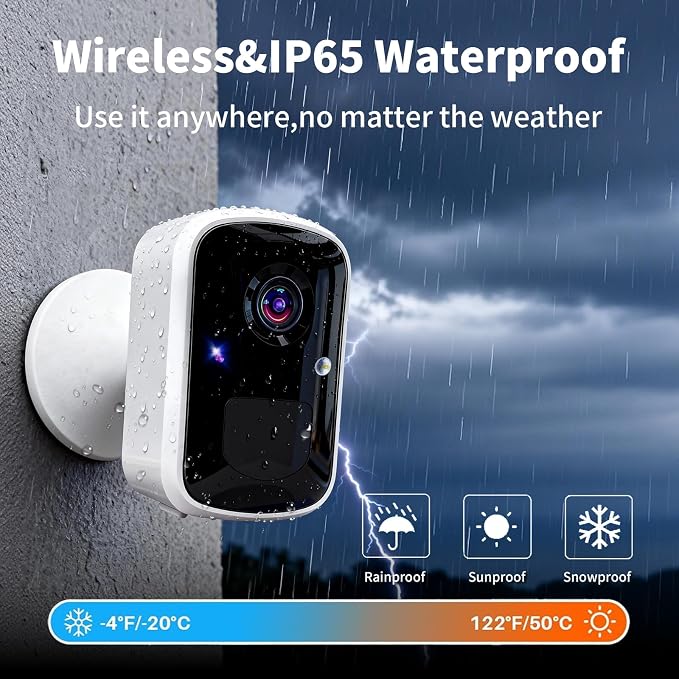 Goalake Wireless Security Camera, 3MP 2K Battery WiFi Camera - Image 4
