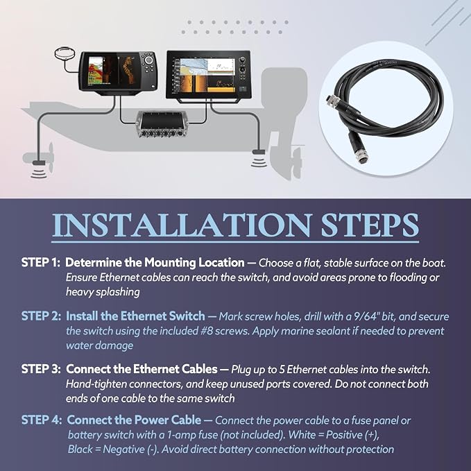 5 Port Ethernet Switch & 5 Foot Ethernet Cable Kit, Replace - Image 7