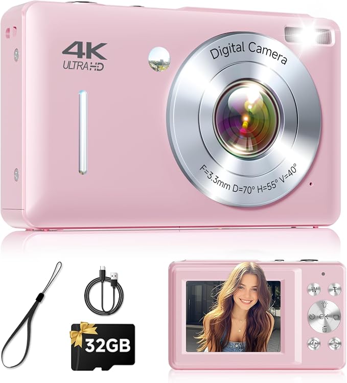 Digital Camera, 44MP FHD 1080P Point and Shoot Digital Camera by CEYE