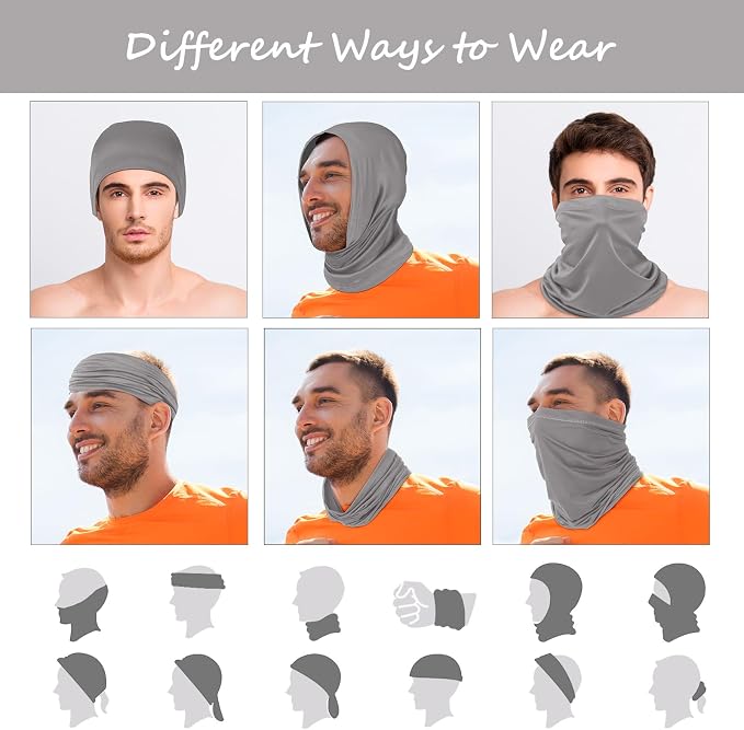 Geyoga 6 Pieces Summer UV Protection Cooling Neck Gaiter Face Clothing Neck - Image 5