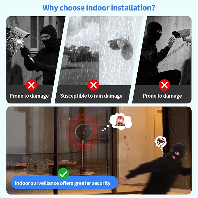 3MP 2K Window Camera, Indoor Security Camera UltraColor Night Vision, WiFi 6 - Image 5