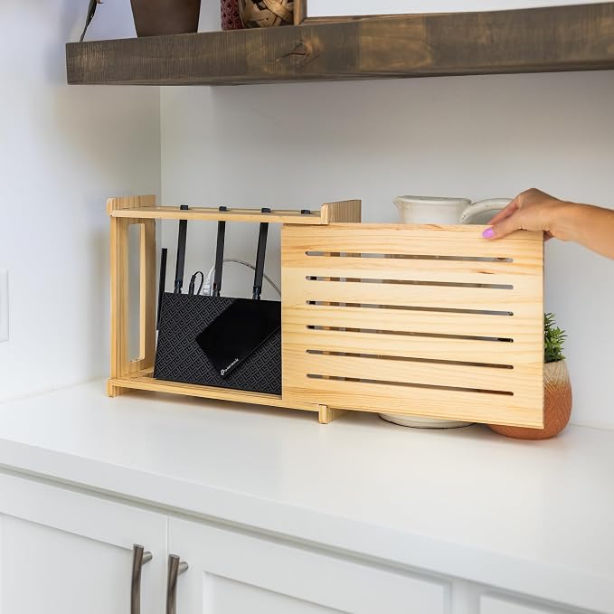 Wooden WiFi Router Storage Box - Image 7