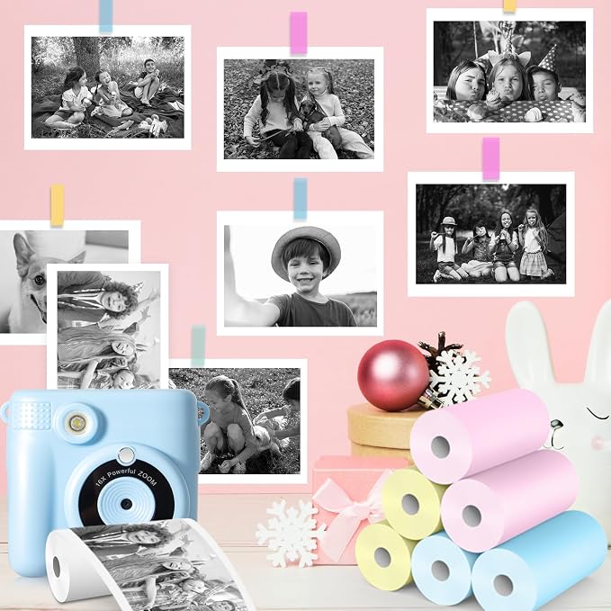 6 Rolls Kids Camera Instant Print Refill Paper Set, Phetium HD Printing Thermal - Image 6