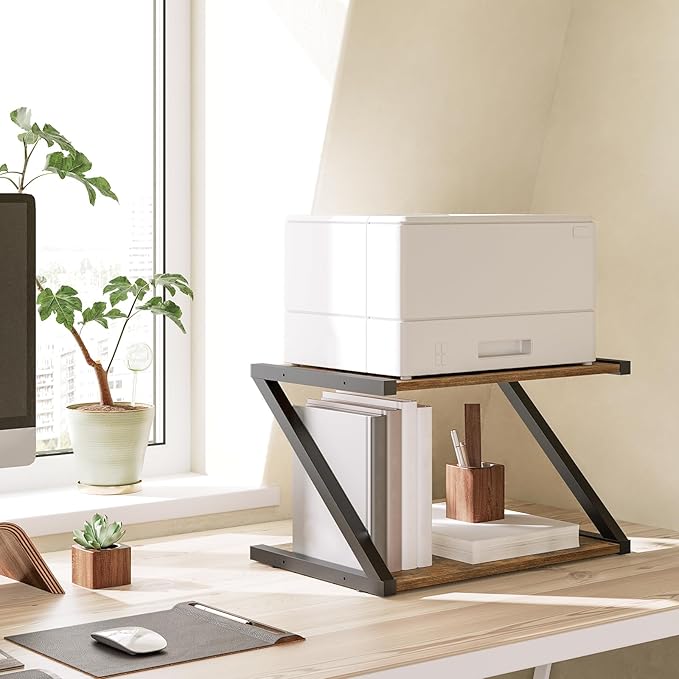 YATINEY Desktop Printer Stand, 2-Tier Printer Table - Image 2