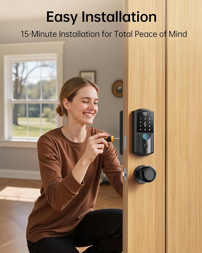 Built-in WiFi Smart Lock with 2 Knobs - Image 9