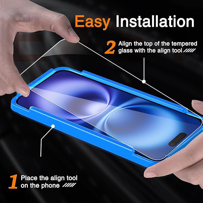 Wiaocit 3 Pack Tempered Glass Screen Protector - Image 2