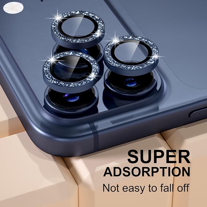 Misea Compatible for iPhone 17 Pro/iPhone 17 Pro Max Camera Lens Protector Bling - Image 6