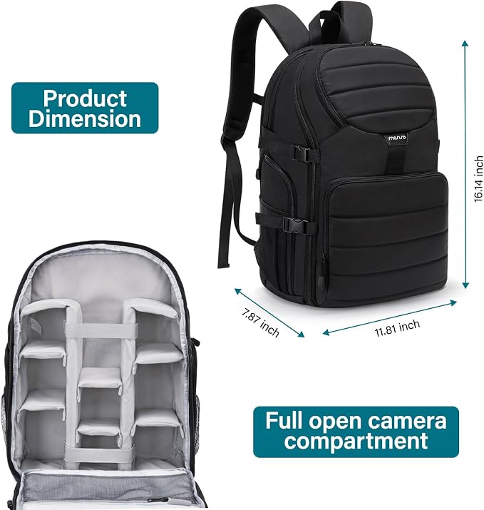 MOSISO Camera Backpack, DSLR/SLR/Mirrorless Camera Bag, Top Quick Access - Image 3