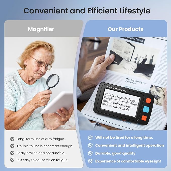 4.3" Digital Video Magnifier, 4X-32X Zoom Aid - Image 5