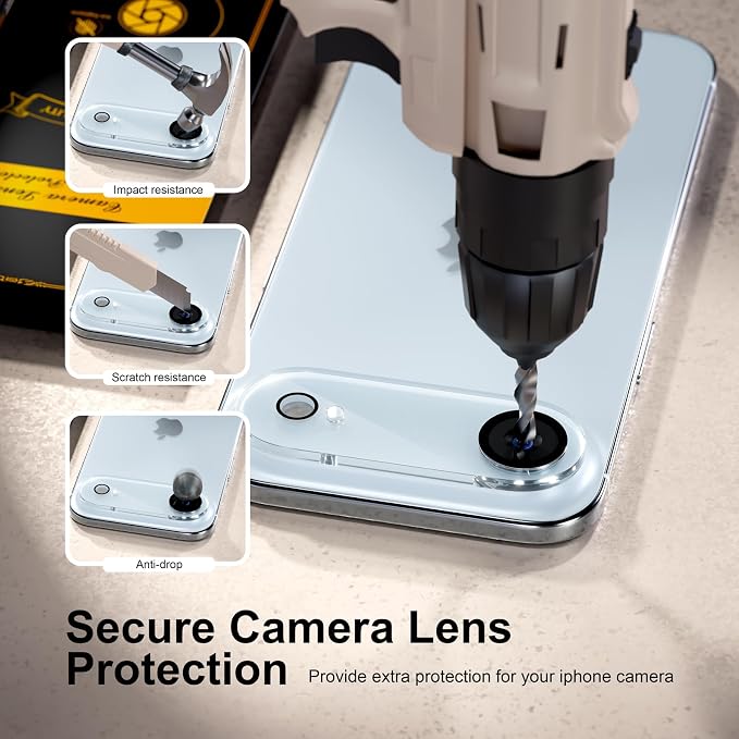 for 6 Pack iPhone Air Camera Lens Airtector 9H Tempered Glass Camera Screen - Image 4