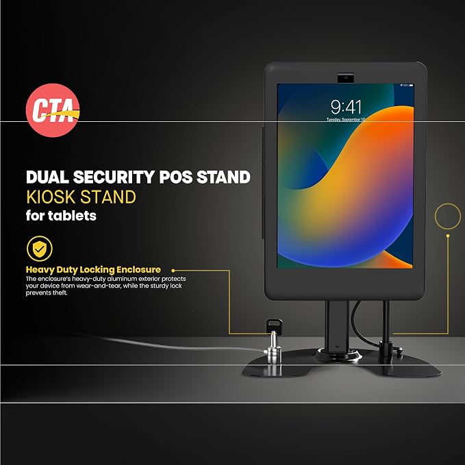 Dual POS Kiosk – CTA Dual Security Kiosk Stand - Image 2