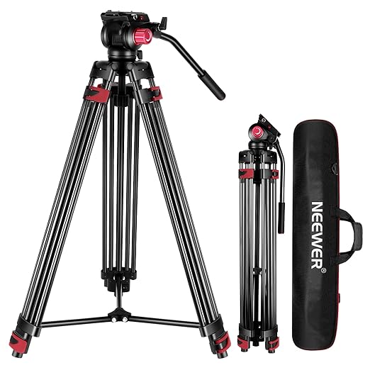 NEEWER 79"/200cm Video Tripod, Heavy Duty Aluminum Alloy Camera Tripod Stand by Neewer
