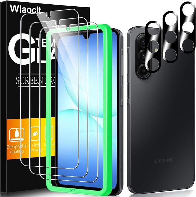 Wiaocit 3 Pack Tempered Glass Screen Protector by Wiaocit