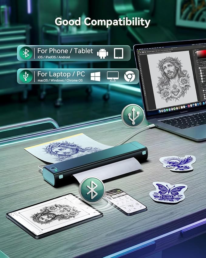 Phomemo M08F Tattoo Stencil Printer - Image 3