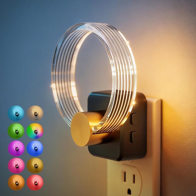 JandCase Night Light, Color Changing Night Lights Plug into Wall, RGB Nightlight by JandCase