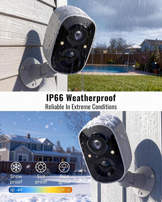 Security Cameras Wireless Outdoor, 2.5K WiFi Battery Powered Cameras - Image 7