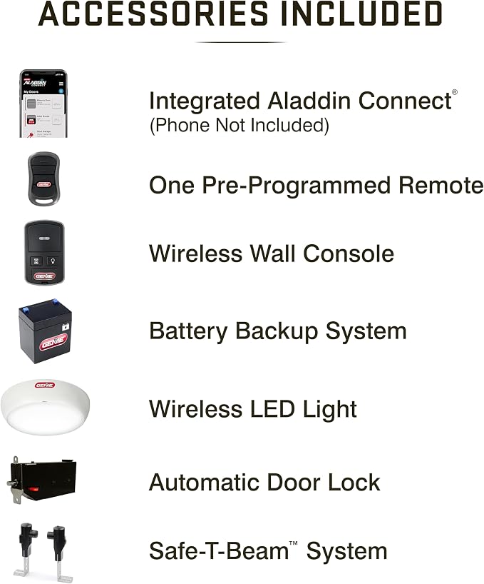 Genie B6172H Wall Mount Smart Garage Door Opener, DC Motor Lifts up to 14ft - Image 22