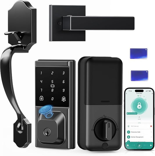 Smart Door Lock with Handle Set, Keyless Entry Door Lock by IBLOGSmartDoorLock