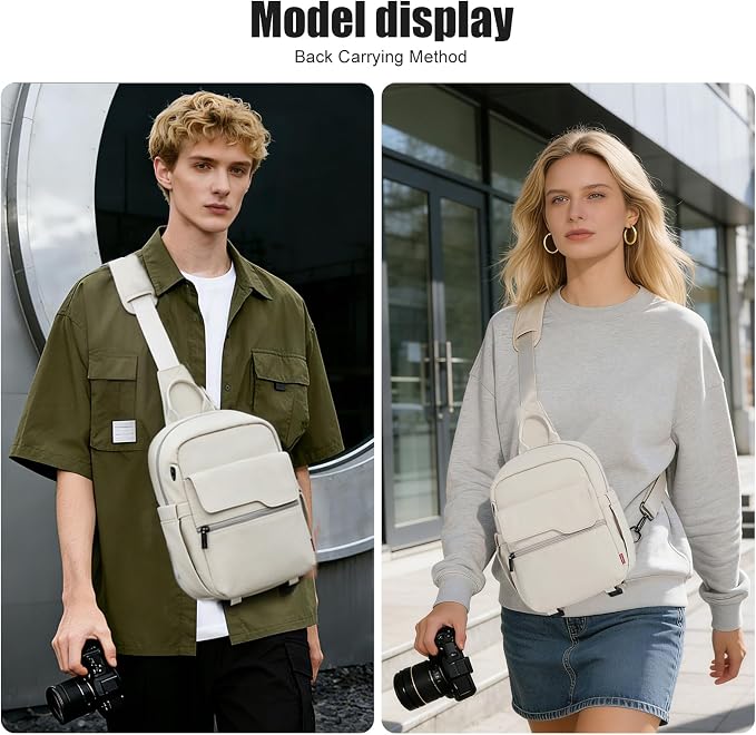 Cwatcun Camera Bag Crossbody Shoulder Messenger Camera Case, Lightweight - Image 8